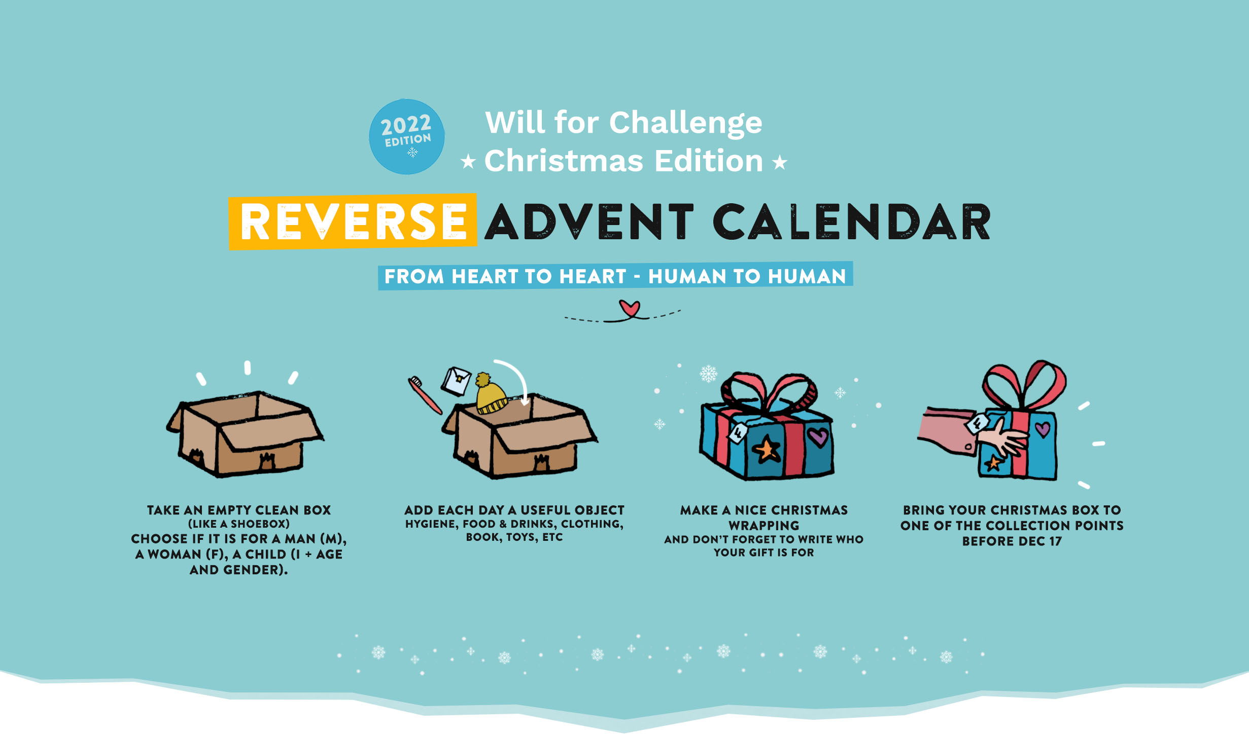The Reverse Advent Calendar - Will for Change
